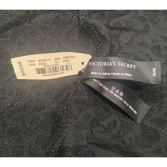 Y2K Victoria Secret The Lacie Black Slip Dress Chemise VTG Womens M NWT - Picture 6 of 7